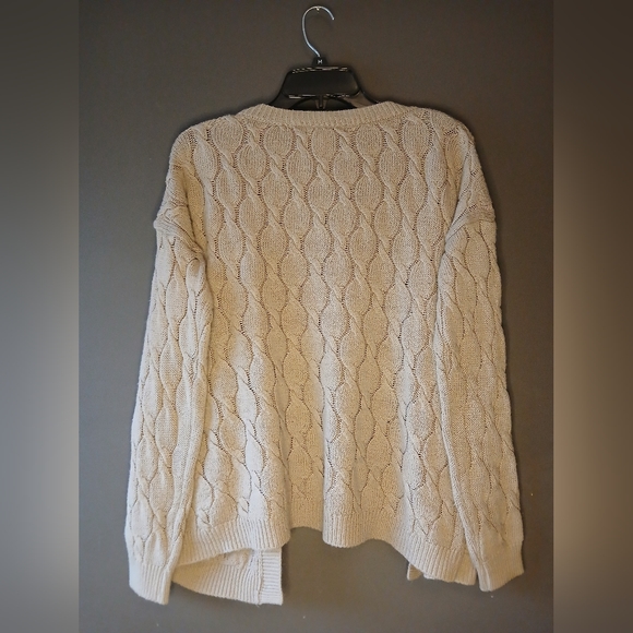 FOREVER 21 WOMEN'S MEDIUM LONG SLEEVE TAN/CREAM SWEATER - Picture 2 of 3
